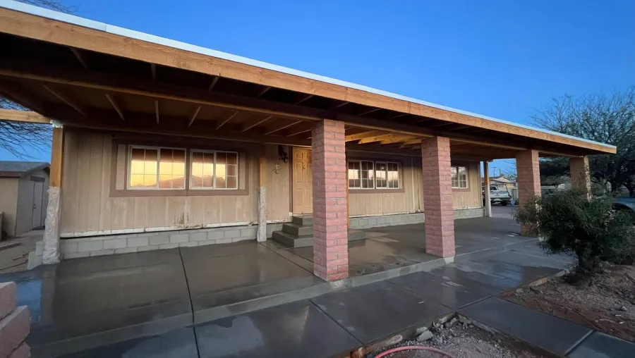 concrete flatwork patio installation tucson az